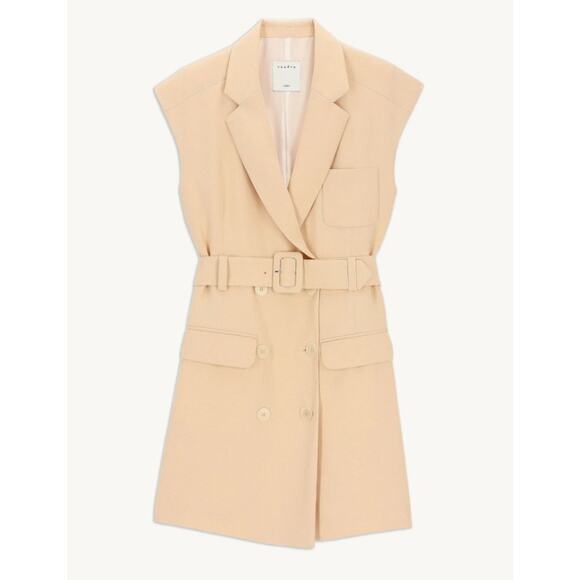 Sandro Paris Alexine Tailored Dress Women’s Sz 8 Double Breasted Mini Chic Belt - Picture 1 of 12